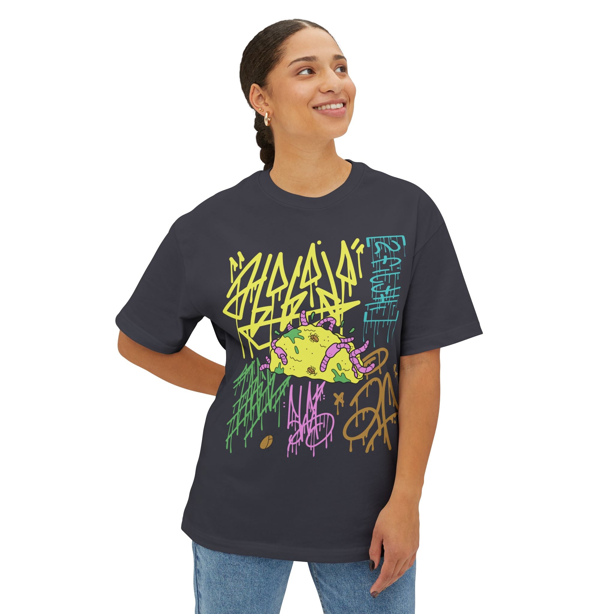 “2Filthi” Slime Fiesta Oversized Boxy Tee