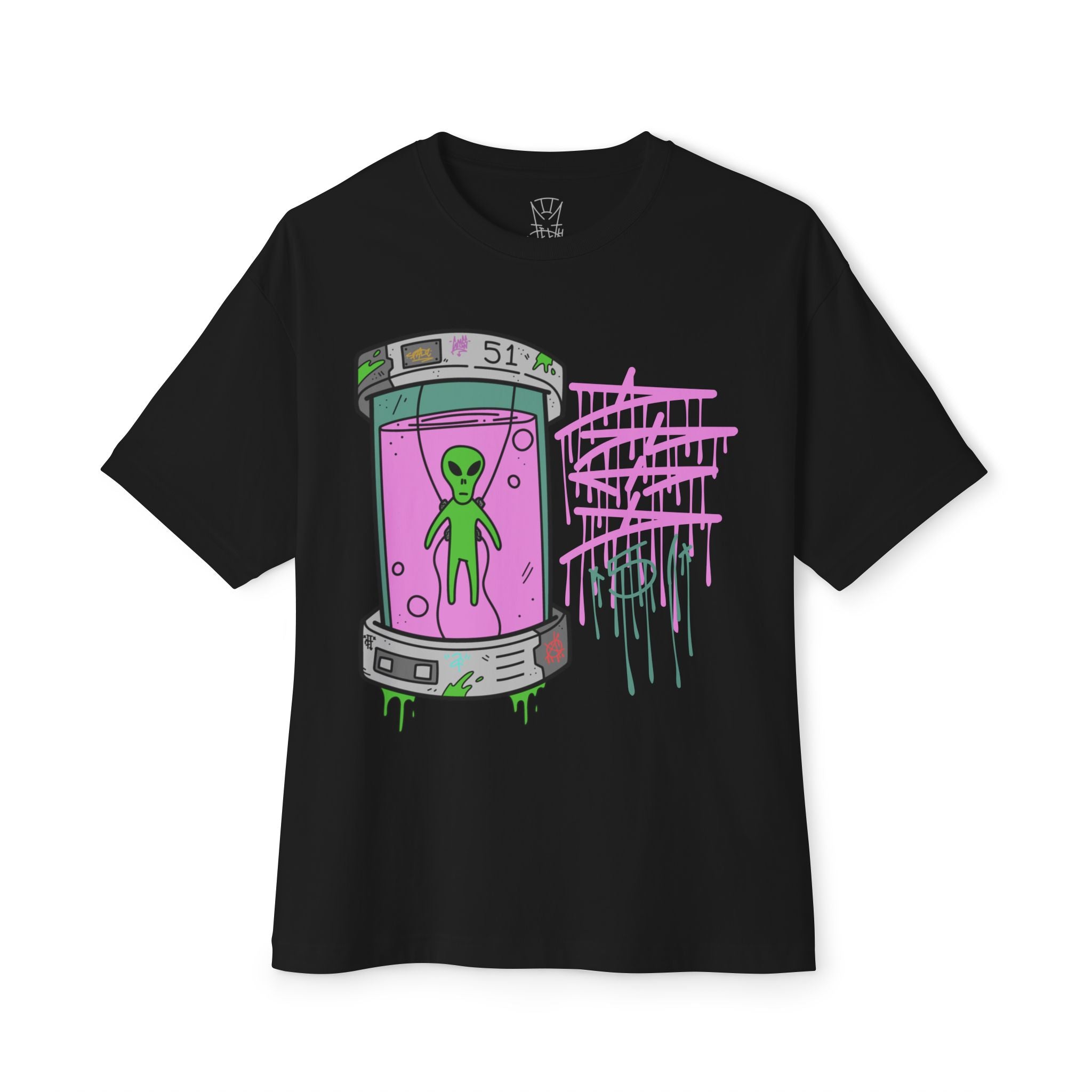 51 Conspiricies boxy style t-shirt by “2 Filthi”