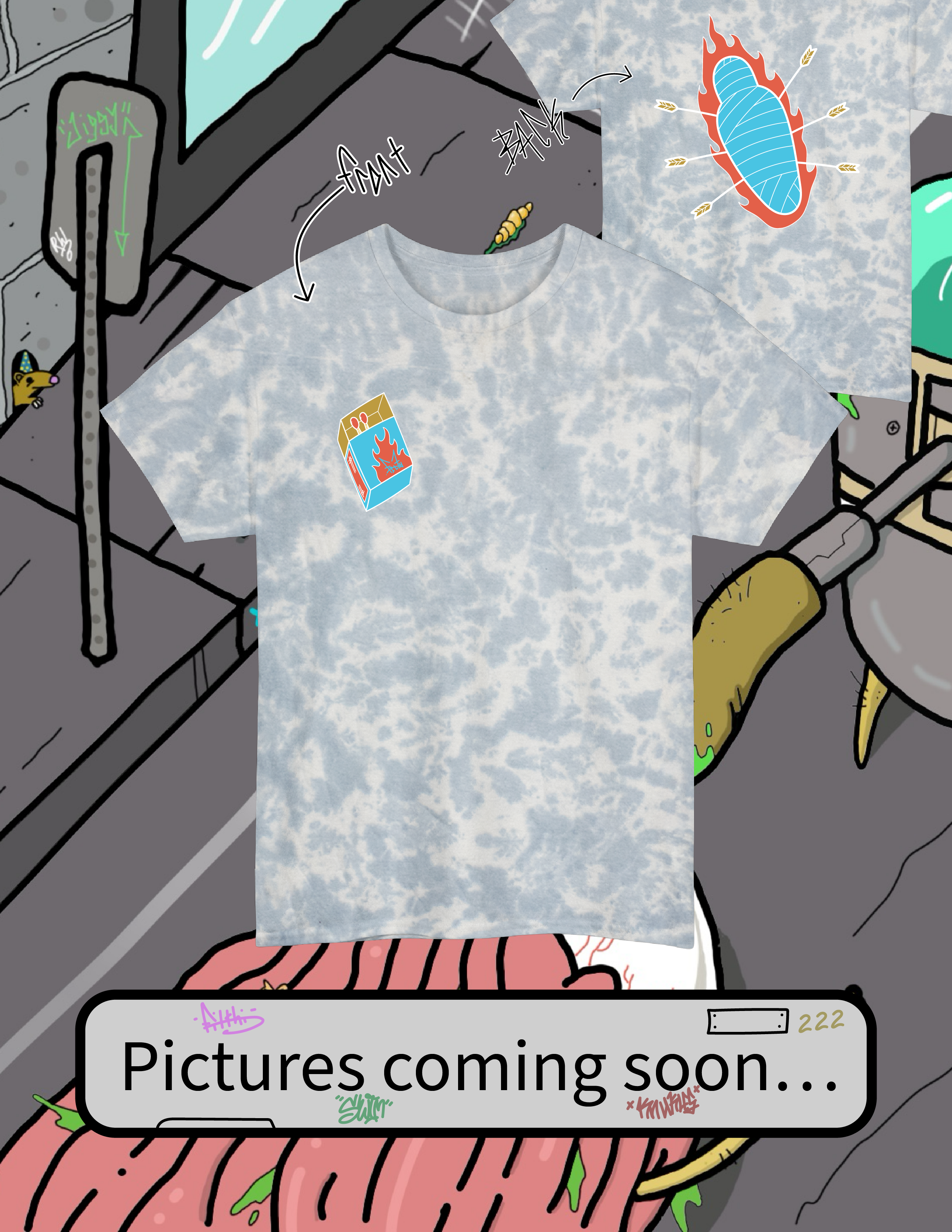 “2Filthi” Pyro Paradise Tie Dye Cotton Tee